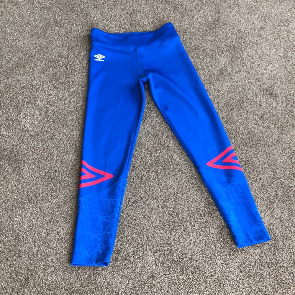 NWOT Girls Blue Umbro Leggings